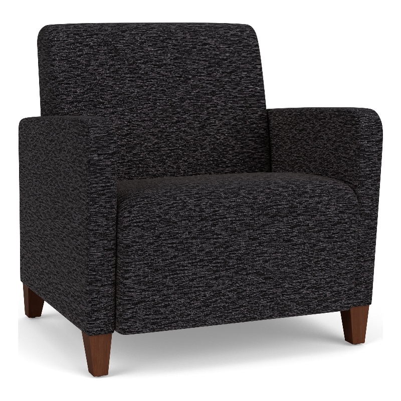Lesro Ravenna Lounge Reception Wide Guest Chair in Black