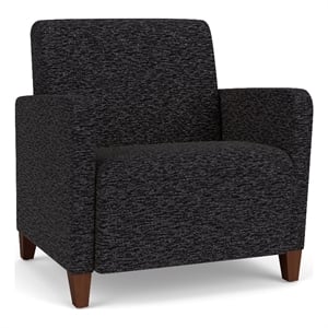 Lesro Ravenna Lounge Reception Wide Guest Chair in Black