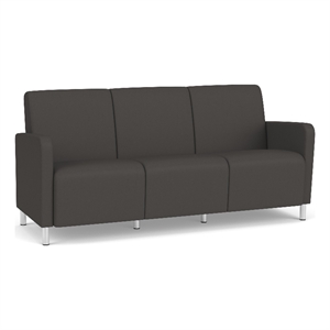 Lesro Ravenna Lounge Reception 3 Seat Tandem Seating No Center Arms in Gray