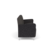 Lesro Ravenna Lounge Reception 3 Seat Tandem Seating No Center Arms in Gray