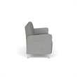 Lesro Ravenna Lounge Reception 3 Seat Tandem Seating No Center Arms in Gray