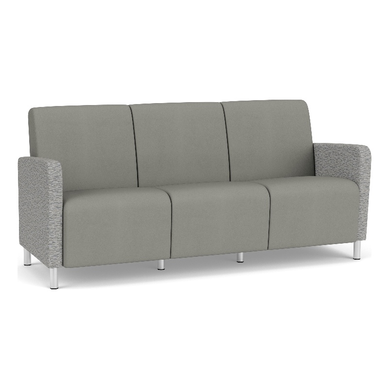 Lesro Ravenna Lounge Reception 3 Seat Tandem Seating No Center Arms in Gray
