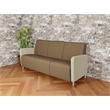 Lesro Ravenna Lounge Reception 3 Seat Tandem Seating No Center Arms in Brown