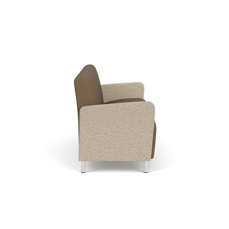 Lesro Ravenna Lounge Reception 3 Seat Tandem Seating No Center Arms in Brown