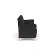 Lesro Ravenna Lounge Reception 3 Seat Tandem Seating No Center Arms in Black