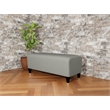 Lesro Ravenna Lounge Reception Loveseat Bench in Gray