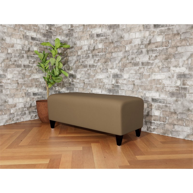 Lesro Ravenna Lounge Reception Loveseat Bench in Brown