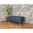 Lesro Ravenna Lounge Reception Loveseat Bench in Blue