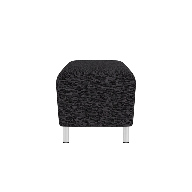 Lesro Ravenna Lounge Reception Loveseat Bench in Black