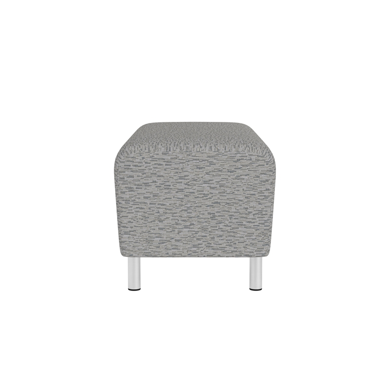 Lesro Ravenna Lounge Reception Loveseat Bench in Gray