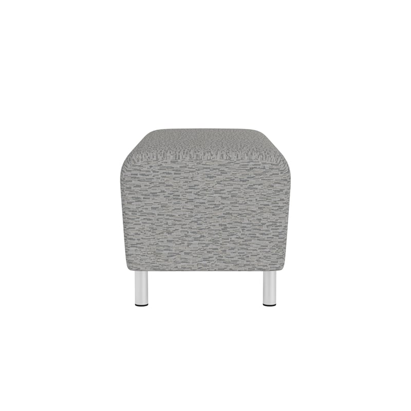Lesro Ravenna Lounge Reception Loveseat Bench in Gray