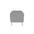 Lesro Ravenna Lounge Reception Loveseat Bench in Gray