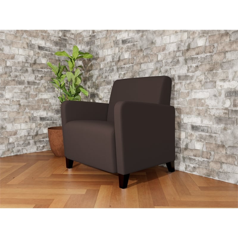 Lesro Ravenna Lounge Reception Wide Guest Chair in Brown