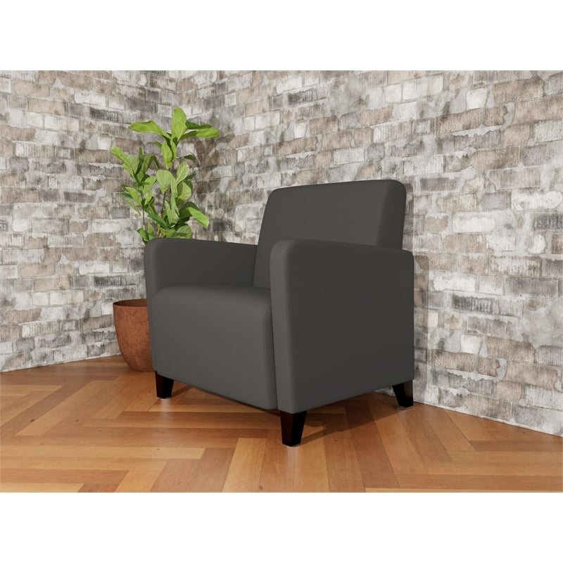Lesro Ravenna Lounge Reception Wide Guest Chair in Gray