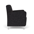 Lesro Ravenna Lounge Reception Wide Guest Chair in Black