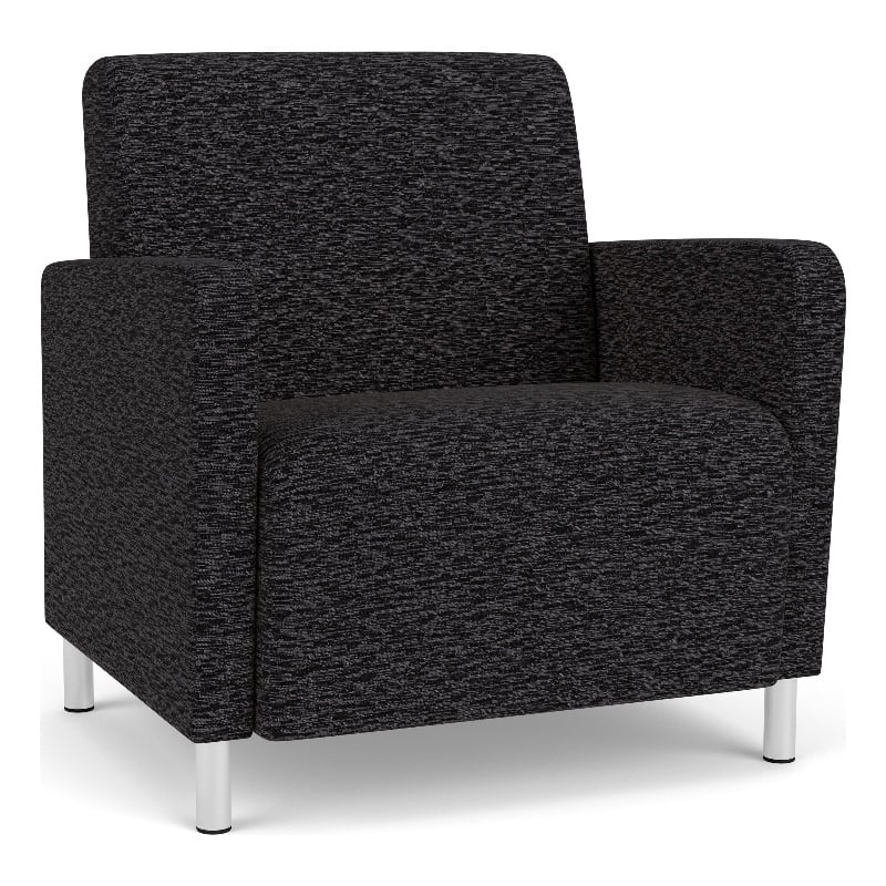 Lesro Ravenna Lounge Reception Wide Guest Chair in Black