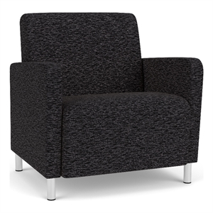 Lesro Ravenna Lounge Reception Wide Guest Chair in Black