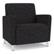 Lesro Ravenna Lounge Reception Wide Guest Chair in Black