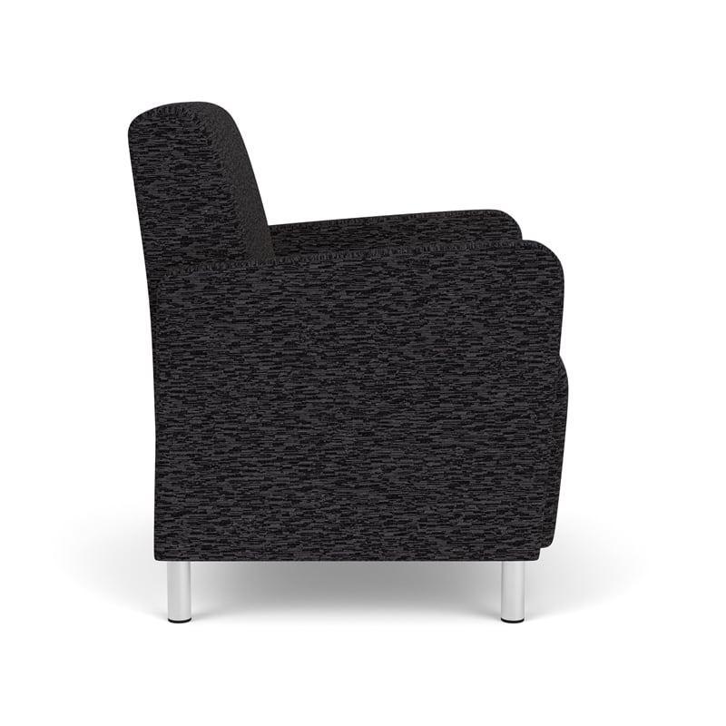 Lesro Ravenna Lounge Reception Wide Guest Chair in Black