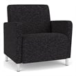 Lesro Ravenna Lounge Reception Wide Guest Chair in Black