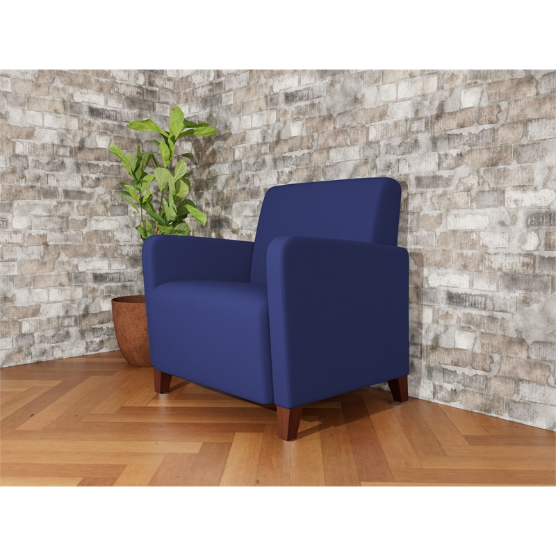 Lesro Ravenna Lounge Reception Wide Guest Chair in Blue