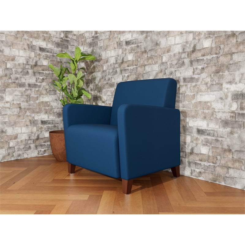 Lesro Ravenna Lounge Reception Wide Guest Chair in Blue