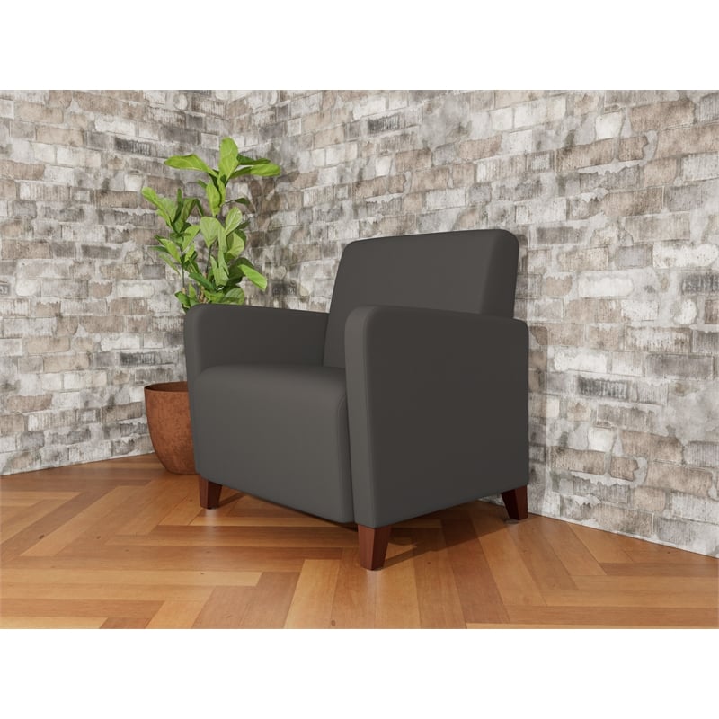 Lesro Ravenna Lounge Reception Wide Guest Chair in Gray