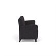 Lesro Ravenna Lounge Reception 3 Seat Tandem Seating No Center Arms in Black
