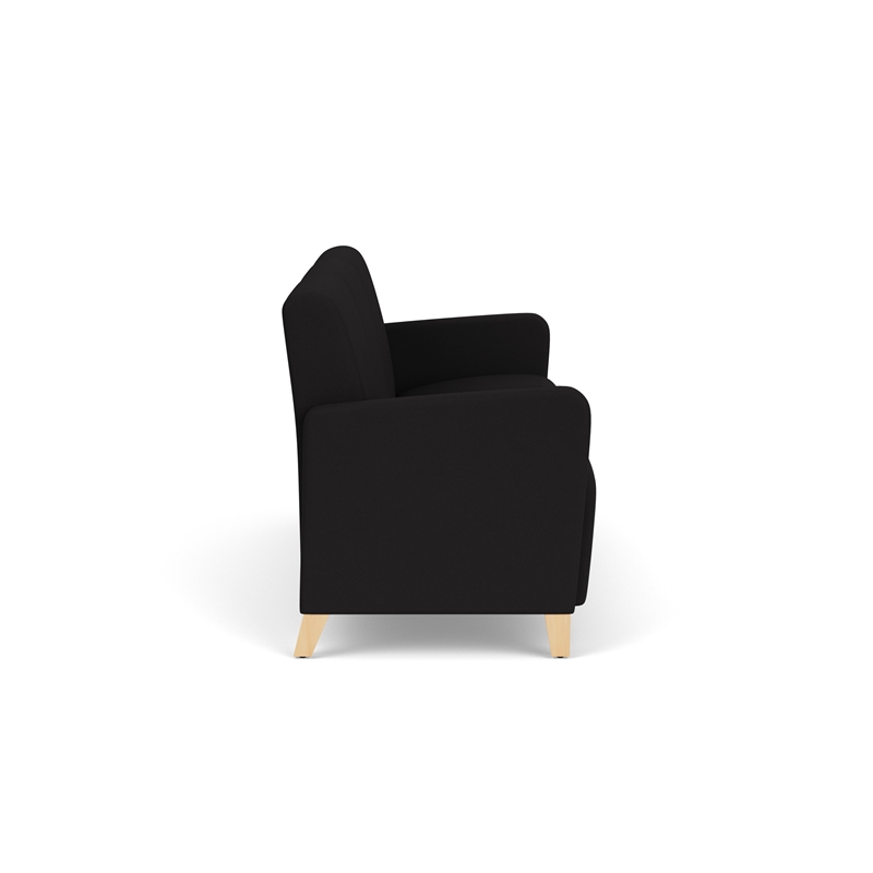 Lesro Ravenna Lounge Reception 3 Seat Tandem Seating No Center Arms in Black