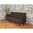 Lesro Ravenna Lounge Reception 3 Seat Tandem Seating No Center Arms in Brown