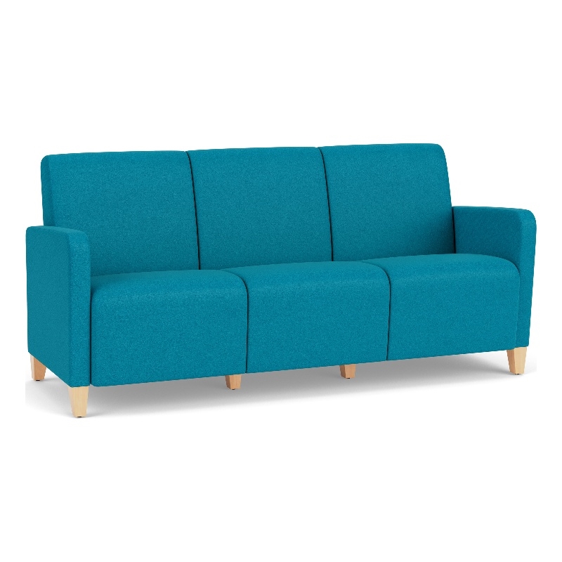 Lesro Ravenna Lounge Reception 3 Seat Tandem Seating No Center Arms in Teal