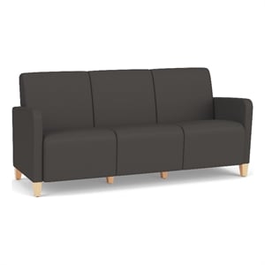 Lesro Ravenna Lounge Reception 3 Seat Tandem Seating No Center Arms in Gray
