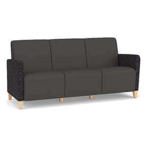 Lesro Ravenna Lounge Reception 3 Seat Tandem Seating No Center Arms in Gray