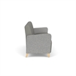 Lesro Ravenna Lounge Reception 3 Seat Tandem Seating No Center Arms in Gray