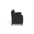 Lesro Ravenna Lounge Reception 3 Seat Tandem Seating No Center Arms in Black