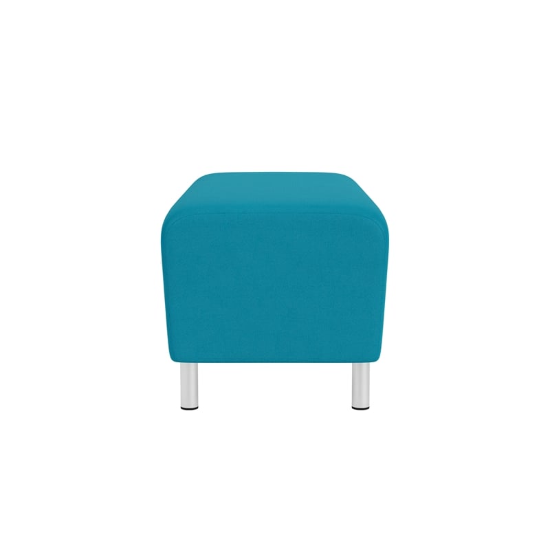 Lesro Ravenna Lounge Reception Loveseat Bench in Teal