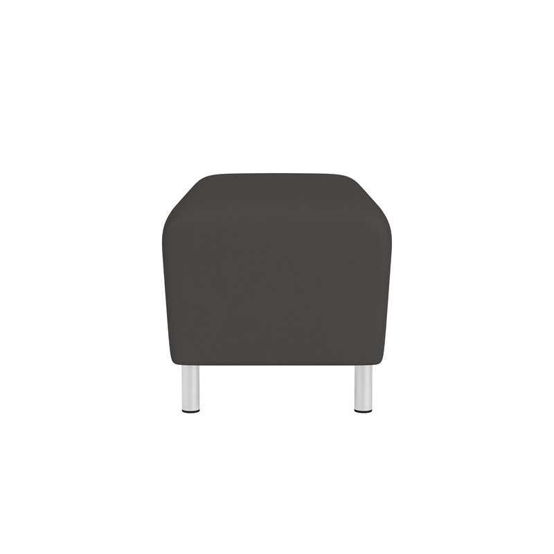 Lesro Ravenna Lounge Reception Loveseat Bench in Gray