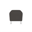 Lesro Ravenna Lounge Reception Loveseat Bench in Gray