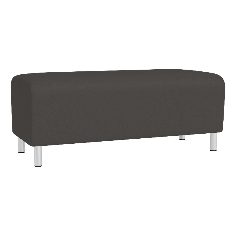 Lesro Ravenna Lounge Reception Loveseat Bench in Gray