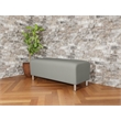 Lesro Ravenna Lounge Reception Loveseat Bench in Gray