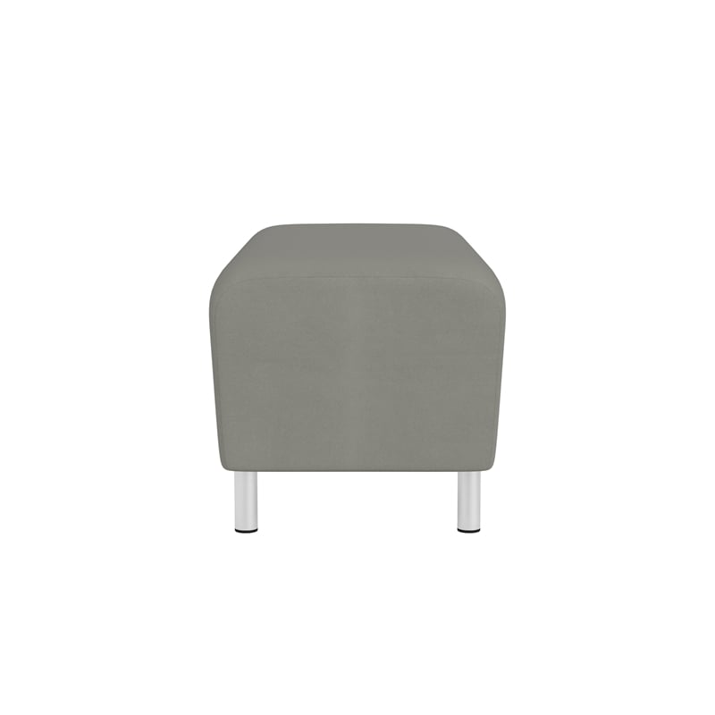 Lesro Ravenna Lounge Reception Loveseat Bench in Gray
