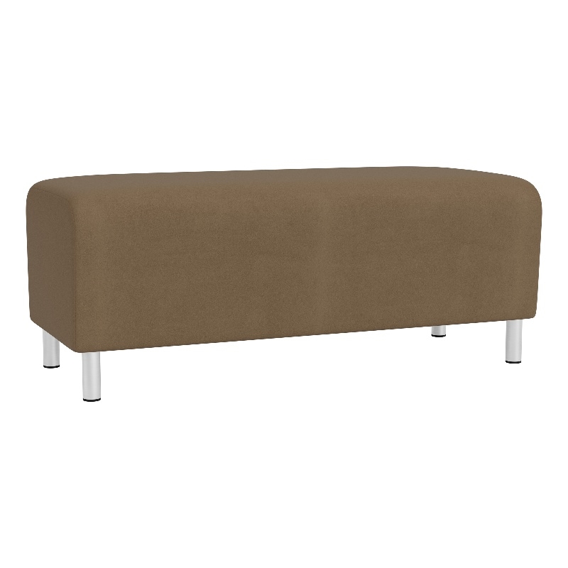 Lesro Ravenna Lounge Reception Loveseat Bench in Brown
