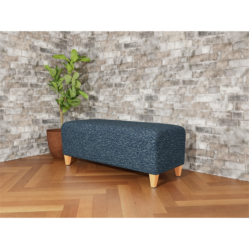 Lesro Ravenna Lounge Reception Loveseat Bench in Blue