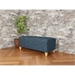 Lesro Ravenna Lounge Reception Loveseat Bench in Blue