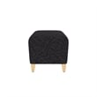 Lesro Ravenna Lounge Reception Loveseat Bench in Black