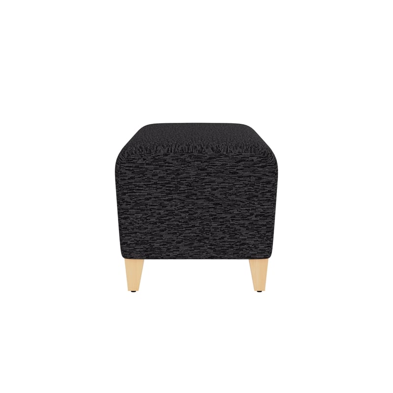 Lesro Ravenna Lounge Reception Loveseat Bench in Black