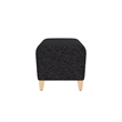 Lesro Ravenna Lounge Reception Loveseat Bench in Black