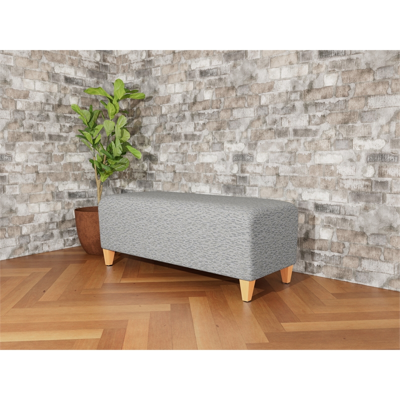 Lesro Ravenna Lounge Reception Loveseat Bench in Gray