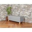 Lesro Ravenna Lounge Reception Loveseat Bench in Gray
