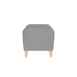 Lesro Ravenna Lounge Reception Loveseat Bench in Gray